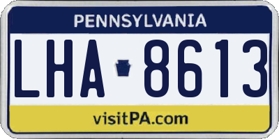 PA license plate LHA8613