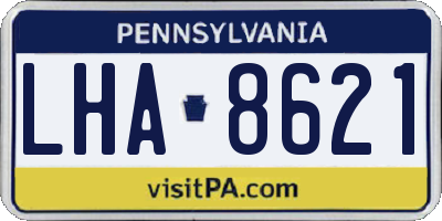 PA license plate LHA8621