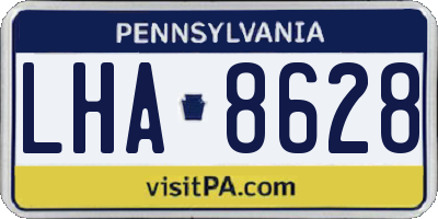 PA license plate LHA8628