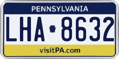 PA license plate LHA8632