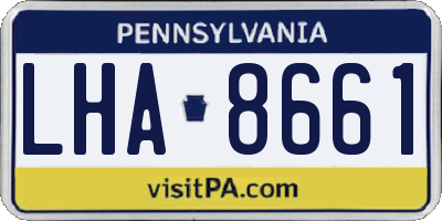 PA license plate LHA8661