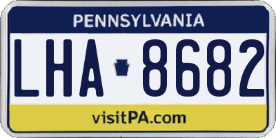 PA license plate LHA8682