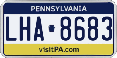 PA license plate LHA8683