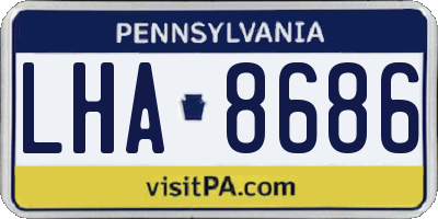 PA license plate LHA8686