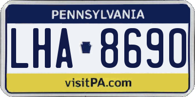 PA license plate LHA8690