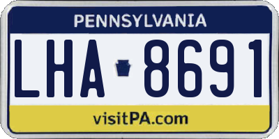 PA license plate LHA8691