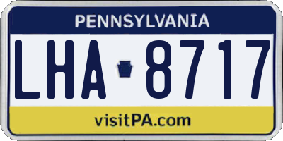 PA license plate LHA8717