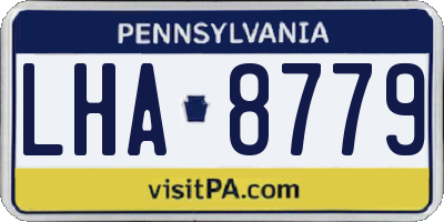 PA license plate LHA8779
