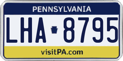 PA license plate LHA8795