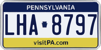 PA license plate LHA8797