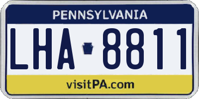 PA license plate LHA8811