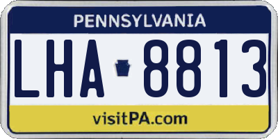PA license plate LHA8813