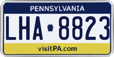 PA license plate LHA8823