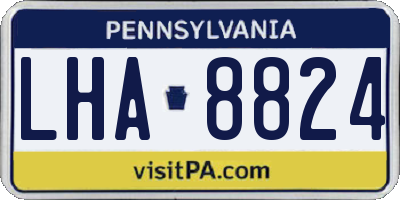 PA license plate LHA8824