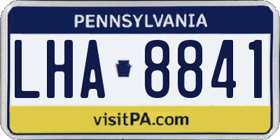 PA license plate LHA8841