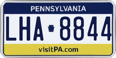 PA license plate LHA8844