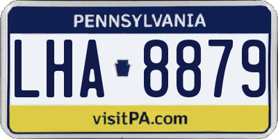PA license plate LHA8879