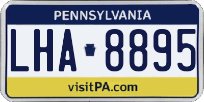 PA license plate LHA8895