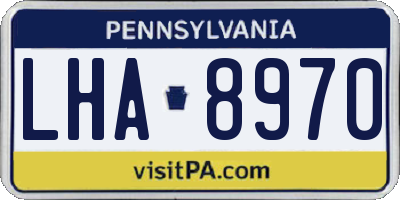 PA license plate LHA8970