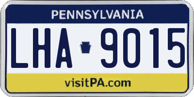 PA license plate LHA9015