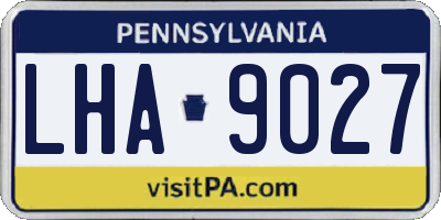 PA license plate LHA9027