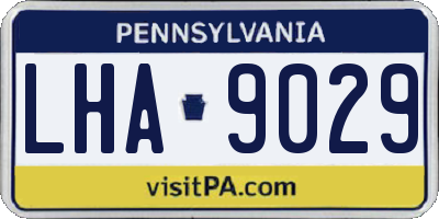 PA license plate LHA9029