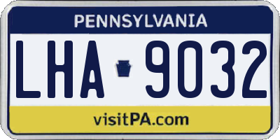 PA license plate LHA9032