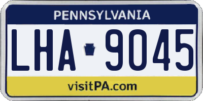 PA license plate LHA9045