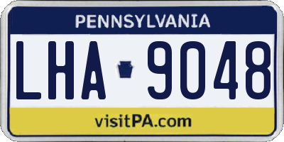 PA license plate LHA9048