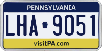 PA license plate LHA9051