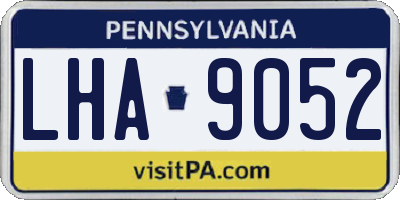 PA license plate LHA9052