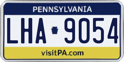 PA license plate LHA9054