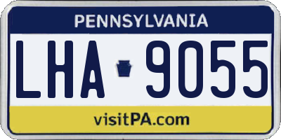 PA license plate LHA9055