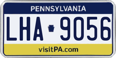 PA license plate LHA9056