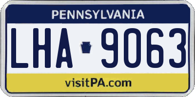 PA license plate LHA9063
