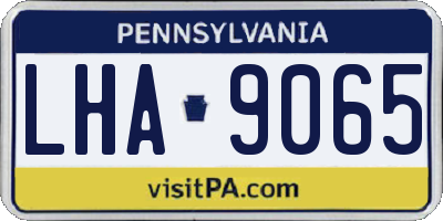 PA license plate LHA9065