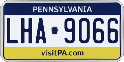 PA license plate LHA9066