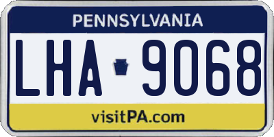 PA license plate LHA9068