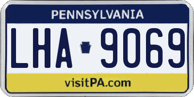 PA license plate LHA9069