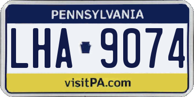 PA license plate LHA9074