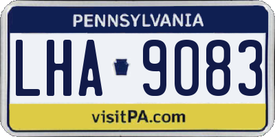 PA license plate LHA9083