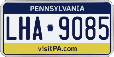 PA license plate LHA9085
