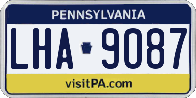 PA license plate LHA9087