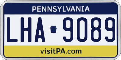 PA license plate LHA9089