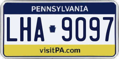 PA license plate LHA9097