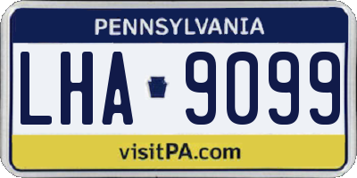 PA license plate LHA9099