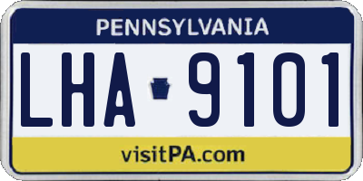 PA license plate LHA9101