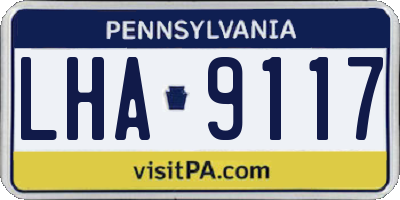PA license plate LHA9117