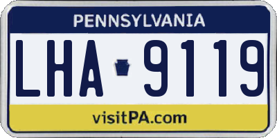 PA license plate LHA9119