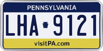 PA license plate LHA9121